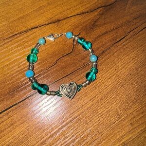 beaded bracelet and matching earrings